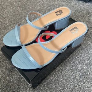 Faux Leather Wedge Strappy Heels